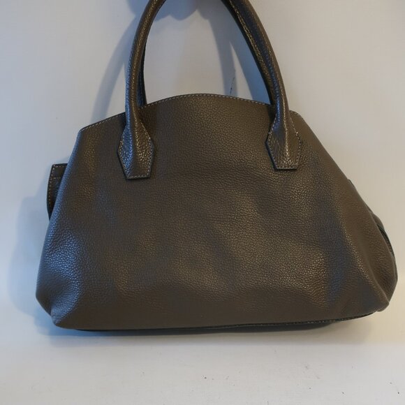 Womens Sundance Brown-Taupe Pebbled Leather Hobo Shoulder Satchel Handbag * - Picture 6 of 11